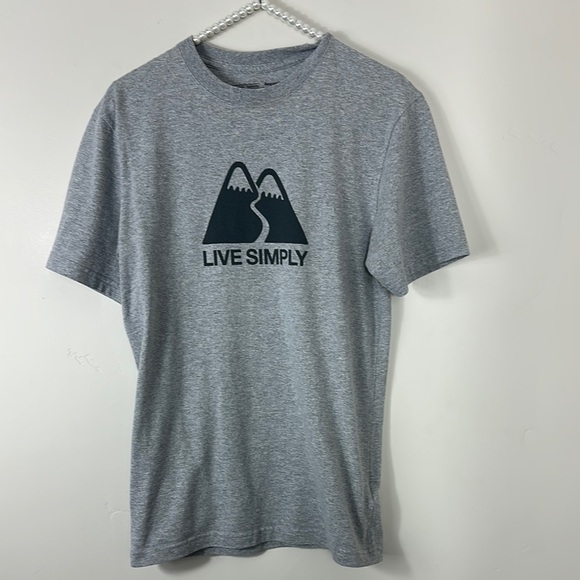 Patagonia Gray Live Simply Short Sleeve Crew Neck T-Shirt XS - Picture 1 of 4